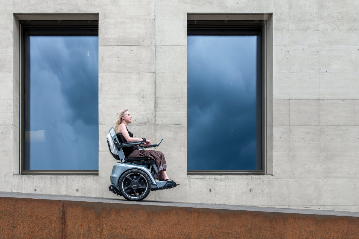 Upstairs, downstairs in Scewo's two-wheel, self-balancing wheelchair